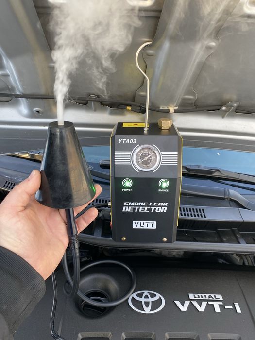 Є відео роботи! Димогенератор автомобільний YUTT з вбудованим компресором і манометром тиску.