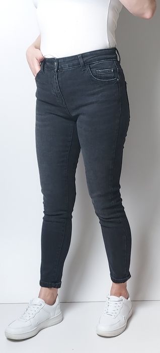 Zara_antracytowe jeansy Skinny_36/S L32