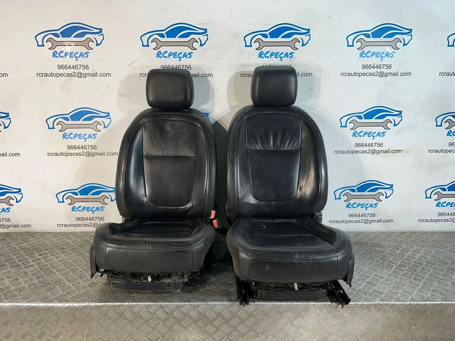 Conjunto Bancos Pele Eletricos Frente Frontais Jaguar XF X250 2007 -