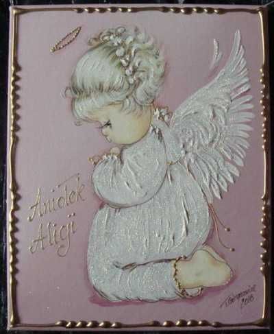 Aniołek obrazek dedykacja grawer pamiątka chrzest