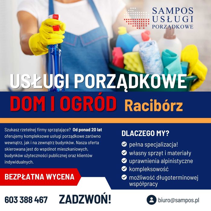 usługi sprzątające Racibórz sprzątanie Śląsk