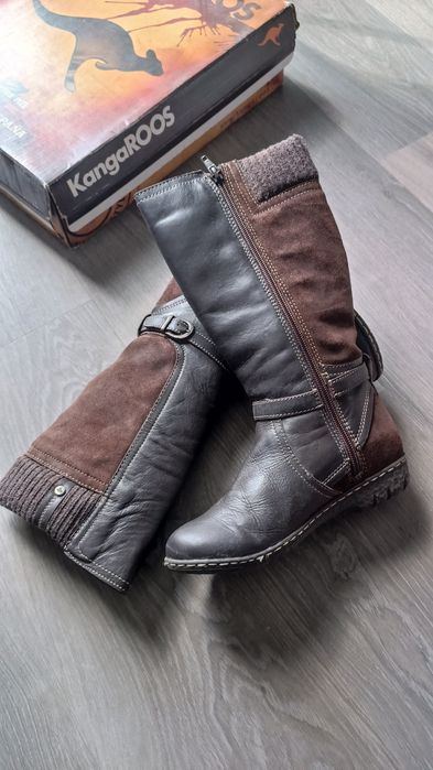 Botas cano alto pele menina marca Kangaroos