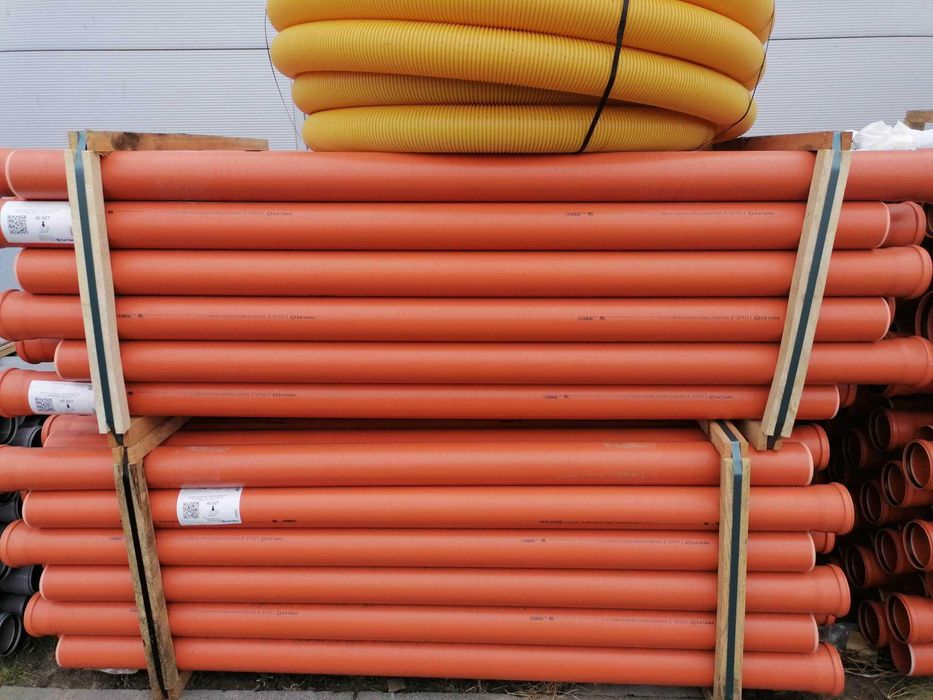 Rura kanalizacyjna PCV 160 SN2 3,2 mm I GATUNEK oranż gładka rury