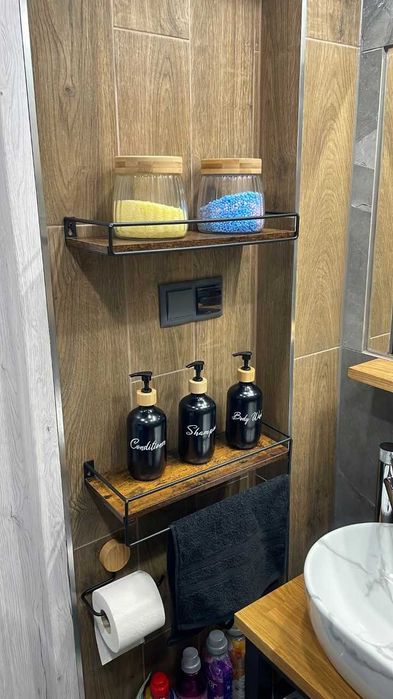 Półka industrialna ścienna Vasagle czarna