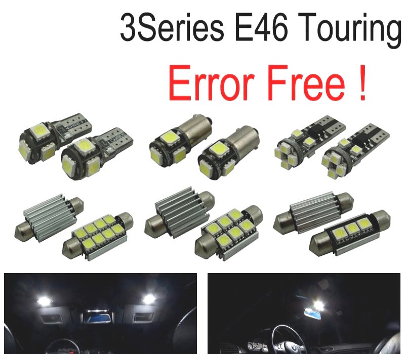KIT COMPLETO 18 LAMPADAS LED INTERIOR BMW SERIE 3 E46 WAGON TOURING 316I 318I 320I 323I 325I 328I 330I 99-05