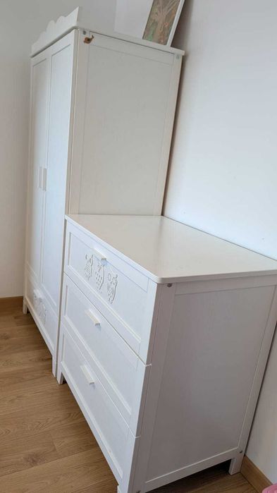 Zestaw mebli dziecięcych Klupś Marsell  (szafa, komoda i łóżeczko)