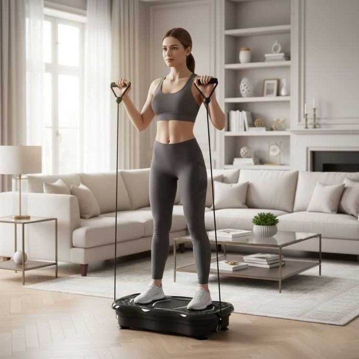 PLATFORMA WIBRACYJNA antycelulitowa masażer z ekspanderami + pilot