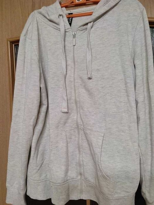 Bluza rozpinana jasna kremowo szara Takko fashion M