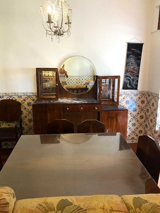 Conjunto de Sala - Art déco - Aparadores, cristaleira e mesa