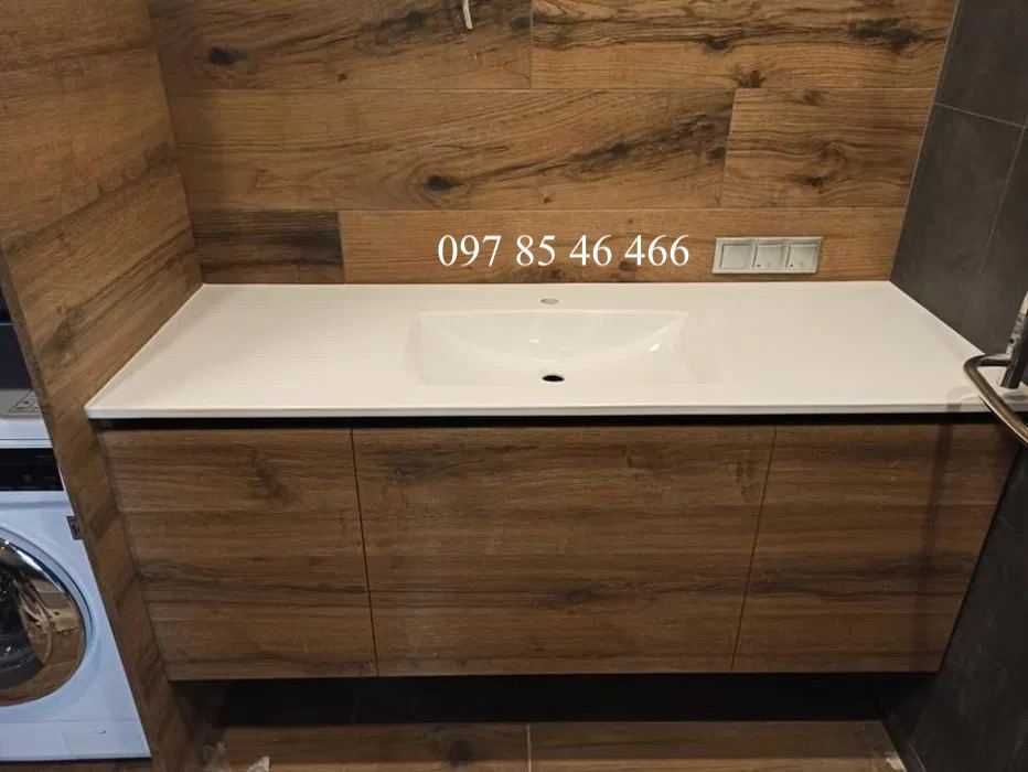 Виготовляємо Монолітні Умивальники вилиті з стільницею +Тумби Дзеркала