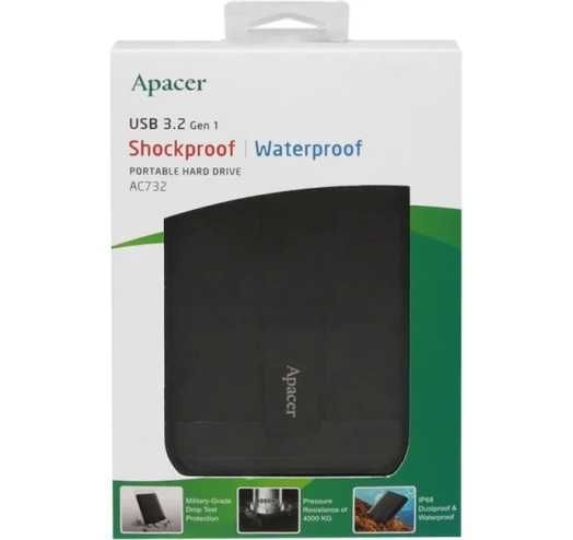 Зовнішній жорсткий диск Apacer AC732 4TB 2.5" USB 3.2 Black.