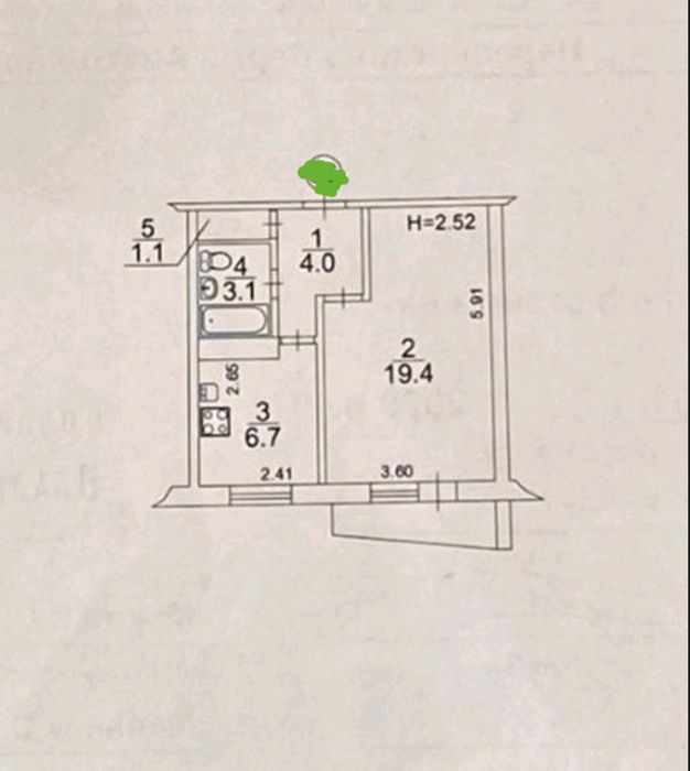 Продаж 1-кімнатної квартири,  Відрадний, програми.