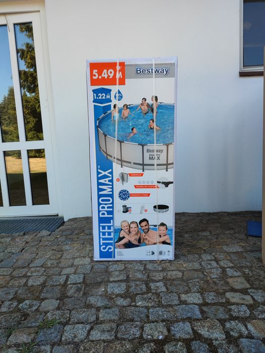 Nowy, nie otwierany !, basen na stelażu z filtrem firmy Bestway 5,49 x