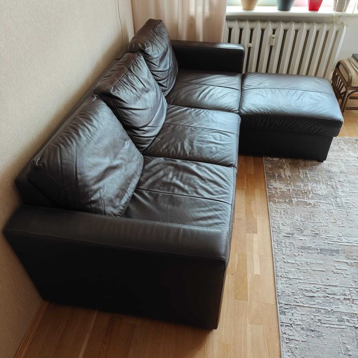 Skórzana sofa narożna