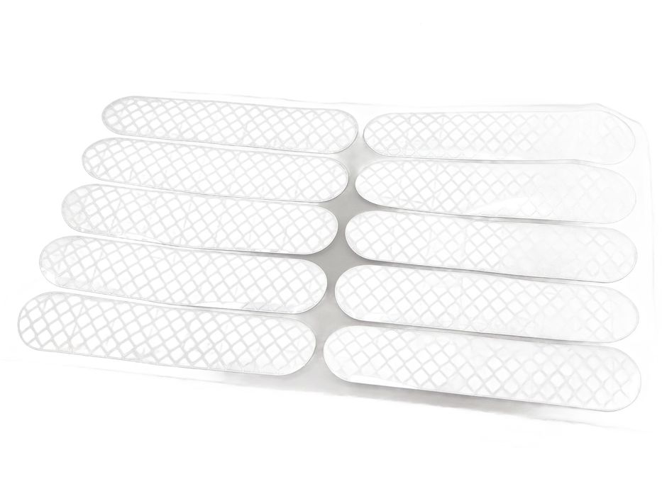 NOWE Odblaski naklejki srebrne 10 szt. samoprzylepne paski