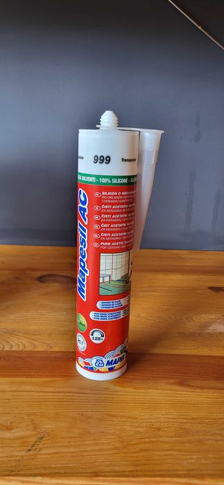 Nowy silikon sanitarny Mapei transparent AC 999 310ml bezbarwny