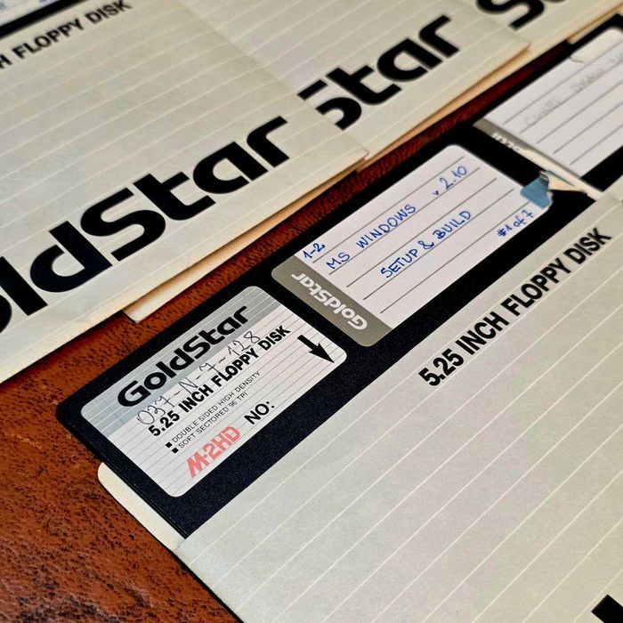 Dyskietki 5.25” GoldStar M-2HD | MS Windows 2.10 | zestaw