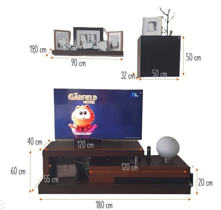 Móvel de sala , estante e cubo