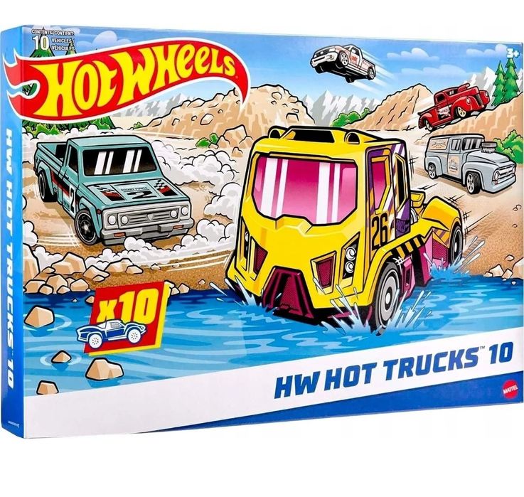 Nowy zestaw 10 aut auta HW Hot Wheels Trucks samochody HMK46