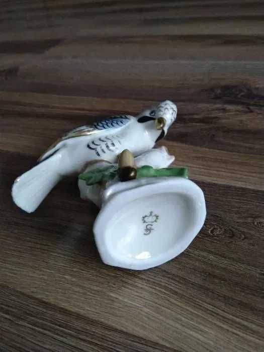 Ptak oryginalna sygnowana ceramika antyk