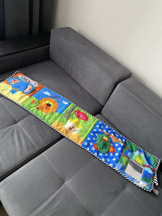 Двухстороння контрастна книжка бортик для немовлят