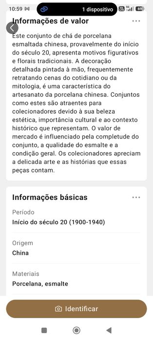 Conjunto de chá de porcelana chinesa início do século XX