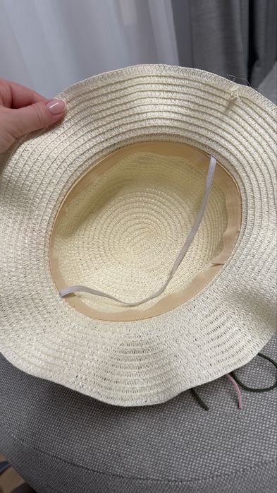 Kapelusz słomkowy modny dziewczynka wakacje modny boho 56 cm