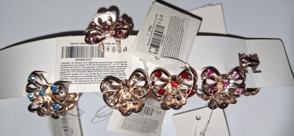 Нові заколки крабики краб метелик металеві