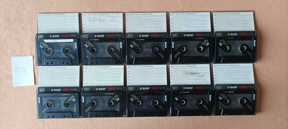 53 BASF CHROME SUPER II IEC II/TYPE II/Position: CrO2 10 sztuk kasety magnetofonowe