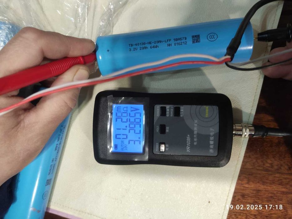 Аккумулятор LiFePO4  40138-HE-20Ah-60A-3.2V- A-grade 4 шт., +холдеры