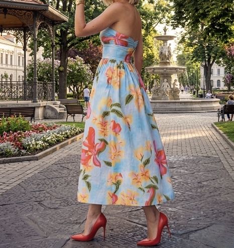 Zara sukienka w piękny kwiatowy wzór r.  XS