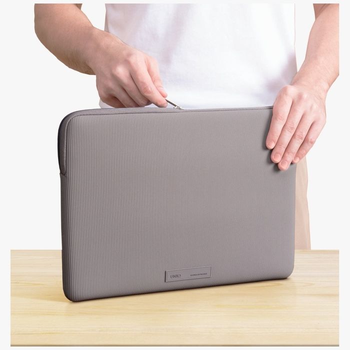 Torba na laptopa UNIQ Cyprus Ridge Edition Laptop Sleeve 16" water-resistant neoprene szary