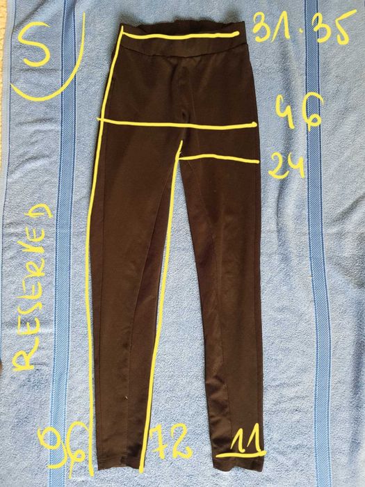 S , getry , leginsy RESERVED ,czarne