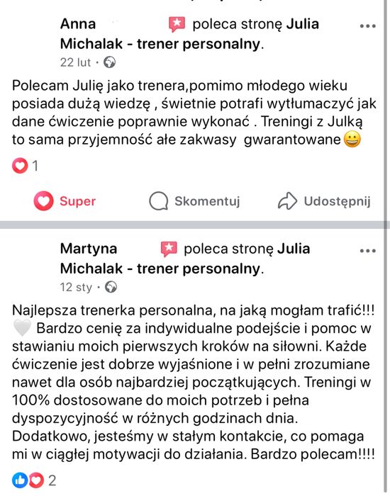 Trener Personalny/Treningi Personalne