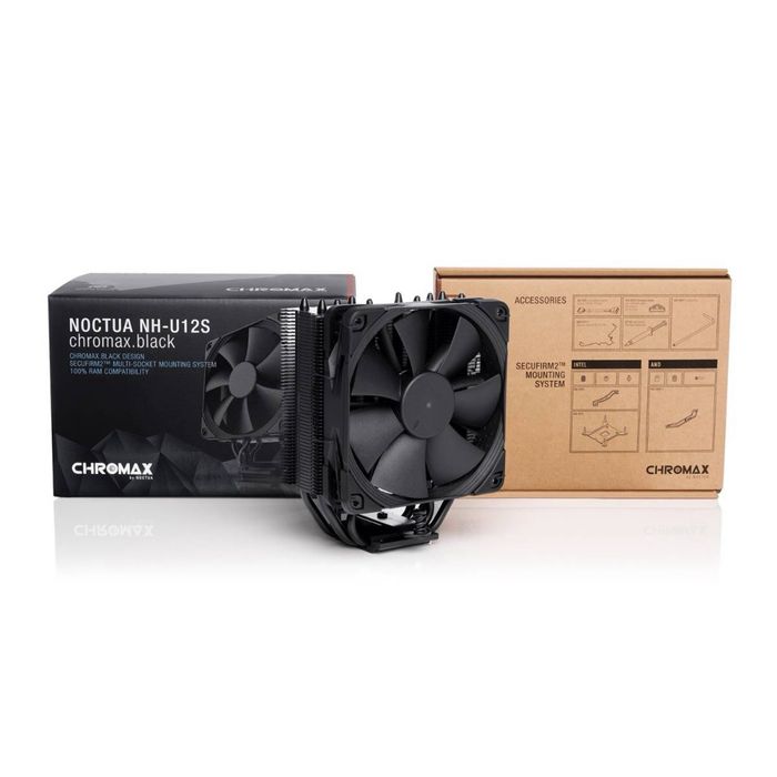 Air Cooler CPU Noctua NH-U12S chromax.black Classic 120mm Single Tower Preto