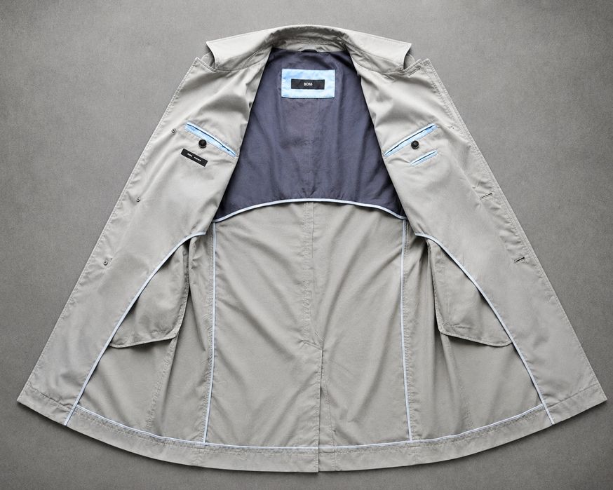 Hugo Boss - ekskluzywny płaszcz -wiatr - deszcz - pepitka - - Size 56 / XL