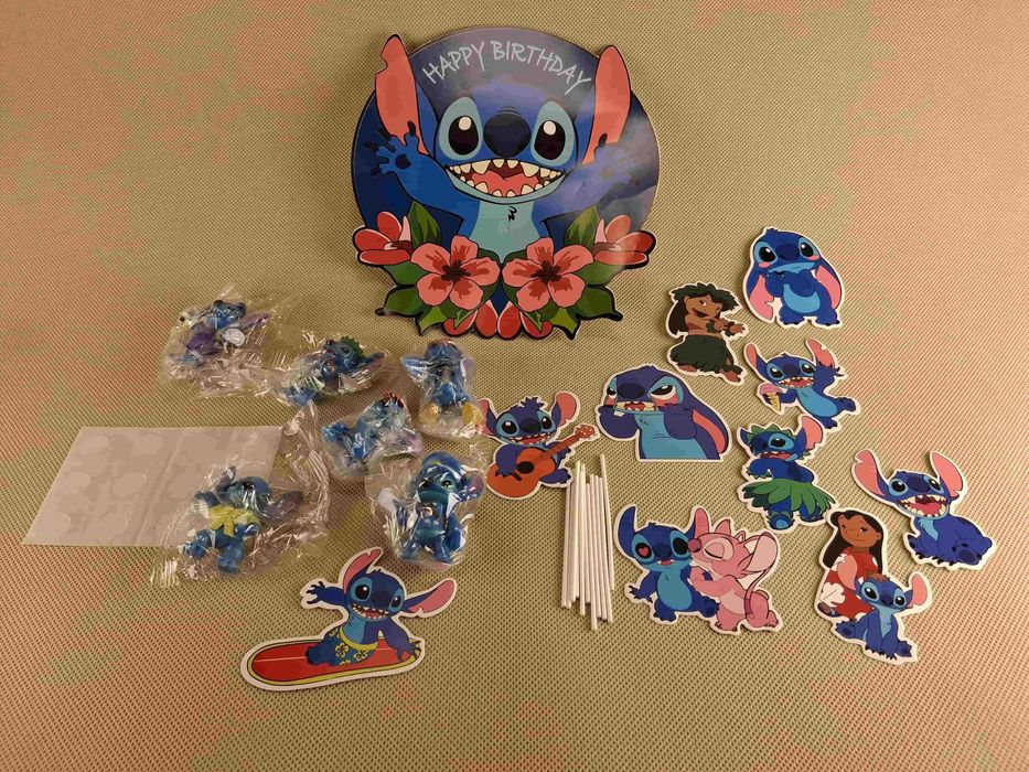 X006 Zestaw Urodzinowy Disney Stitch - Dekoracje i Zabawki!