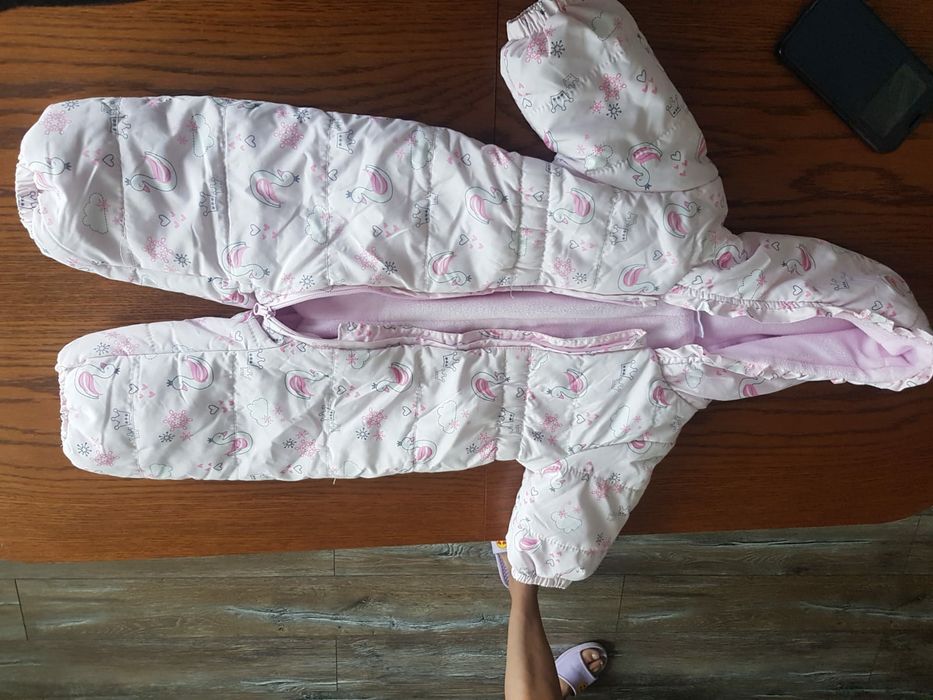 Kombinezon plus rękawiczki 74 cm NOWY