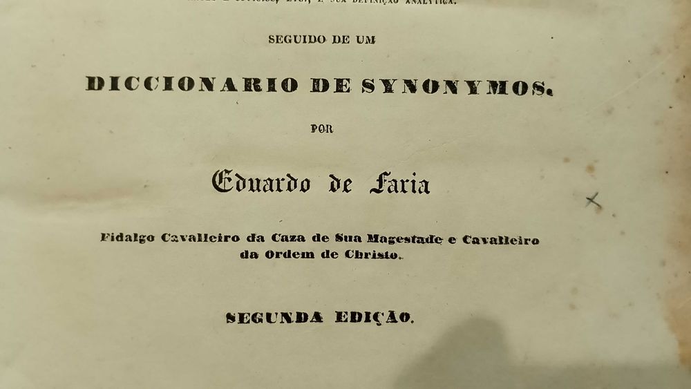 Dicionário 1851 Eduardo de Faria 2º Volume