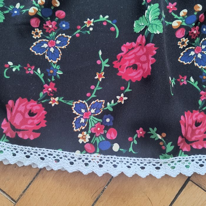 Spódnica góralska krakowska folk rozmiar 146 czarna