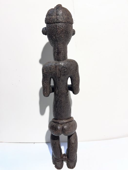 Estátua Tribal Africana em Madeira Sculptée / Escultura Antiga em Madeira ~60cm