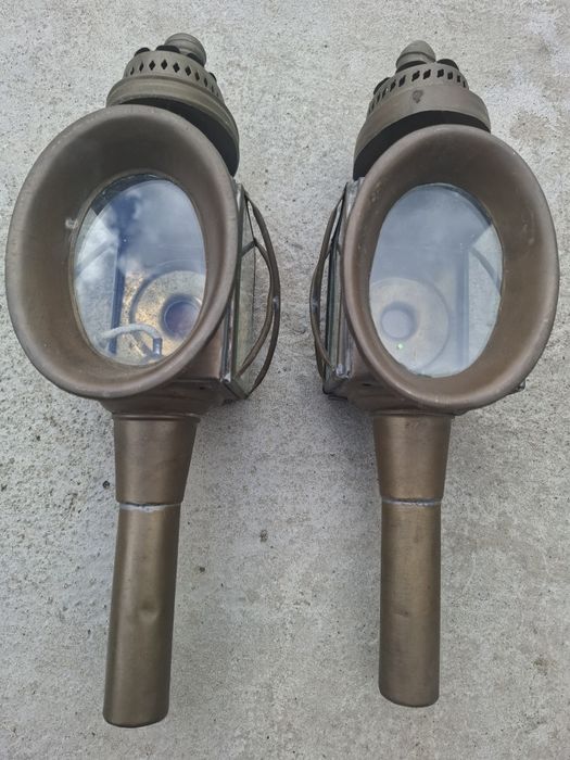 Przedwojenne lampy do bryczki, powozu