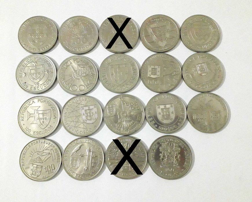 Moedas de 100 Escudos - Comemorativas (pack de 17)