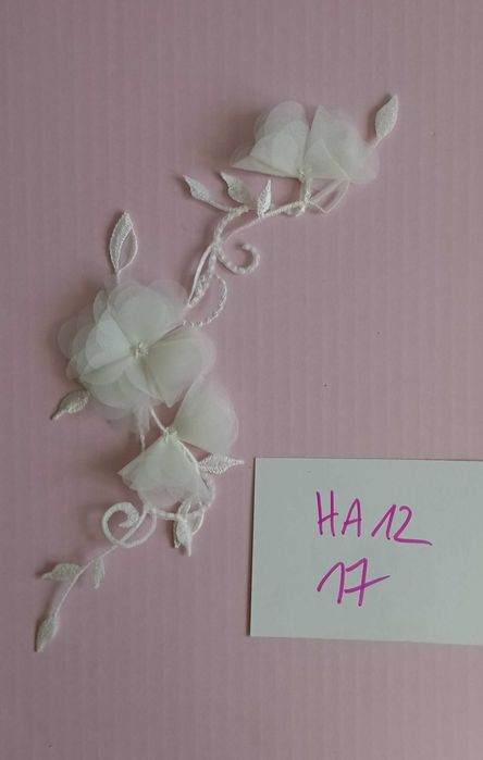 Haft aplikacja 3d suknia ślubna sukienka komunijna komunia ślub