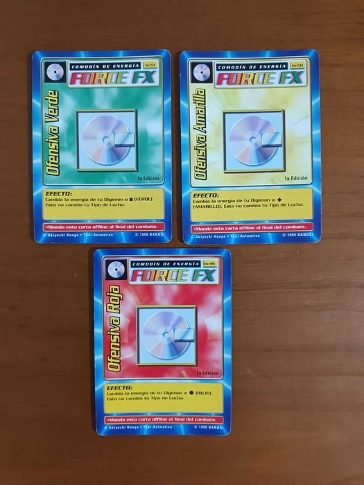 Cartas antigas Digimon da Bandai 1999