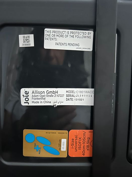 Vendo cadeira de criança giratória Premium, Joie I-Spin Safe