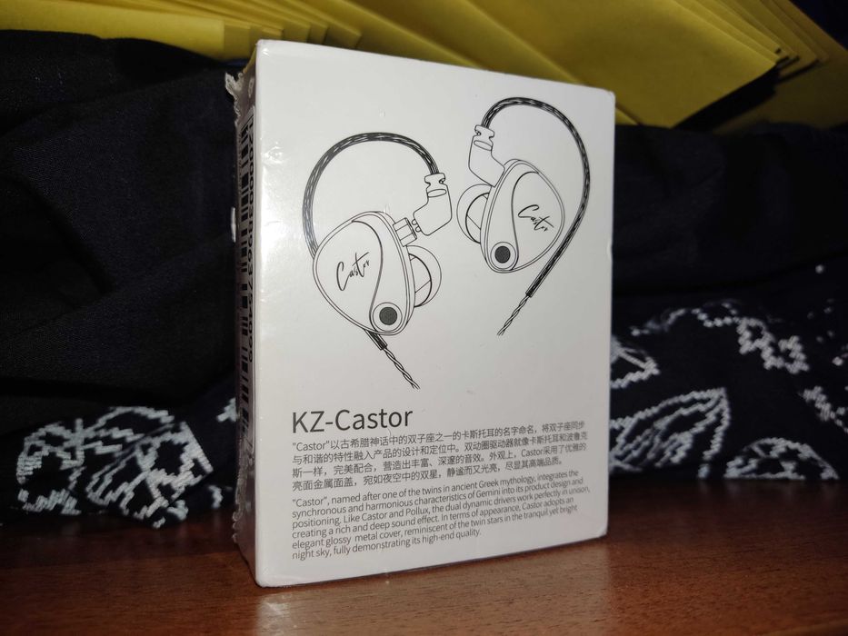 Навушники KZ CASTOR BASS, Нові, Оригінал, Запаковані, Без Мікрофону.