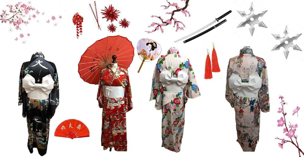 Прокат костюма гейша, самурай, японский хаори, кимоно, катана КИЕВ