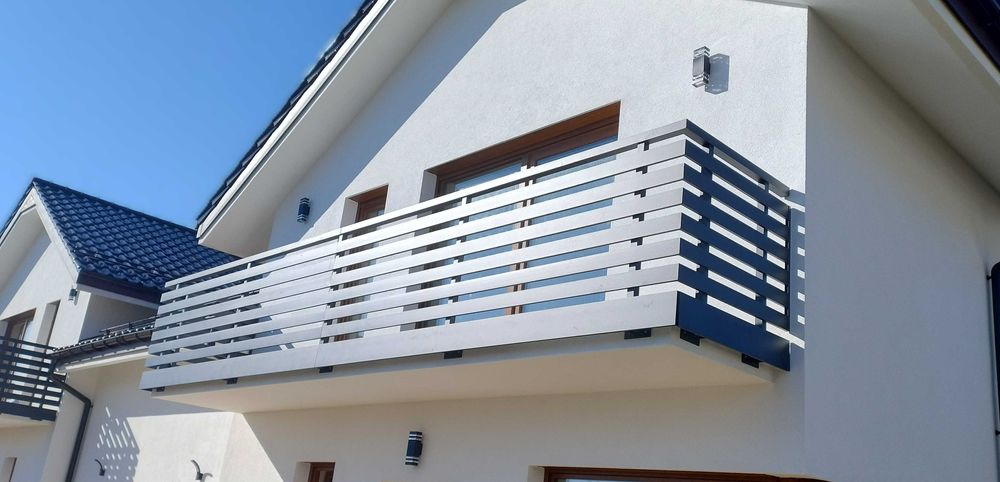 Balustrada Aluminiowa Pozioma Nowoczesna Ogrodzenia pionowe Hubson