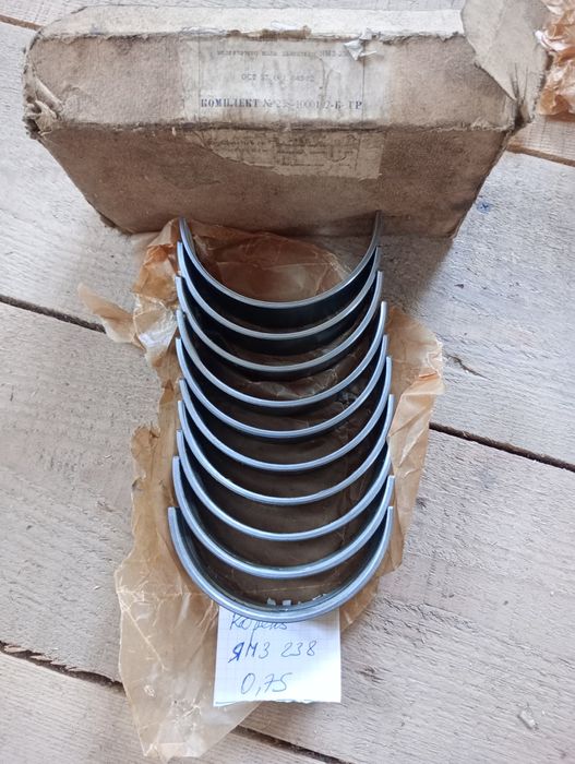 Вкладиші ЮМЗ,Д65(кР1,Р2) Ямз корінь Р3,Р6 шатун  Р4,Р5 (виробник СРСР)